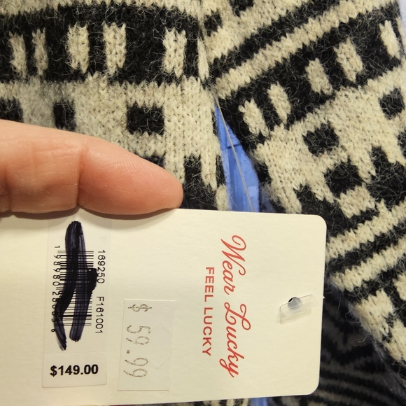 Lucky Brand Black and White Knit Sweater - Picture 4 of 4